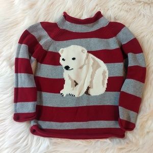 LLBean Boys Sweater size 4T Polar Bear 💯% Cotton